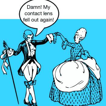 damn! My contact lens fell out again