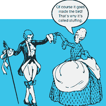 stuffing goes in the turkey